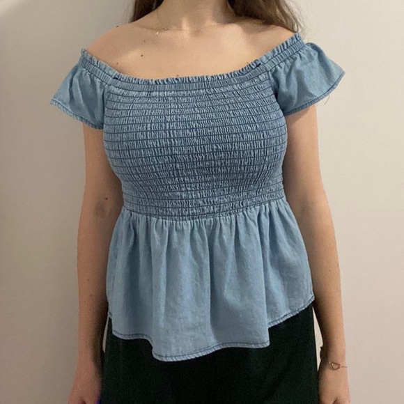 Blue scrunched top - Picture 2 of 3